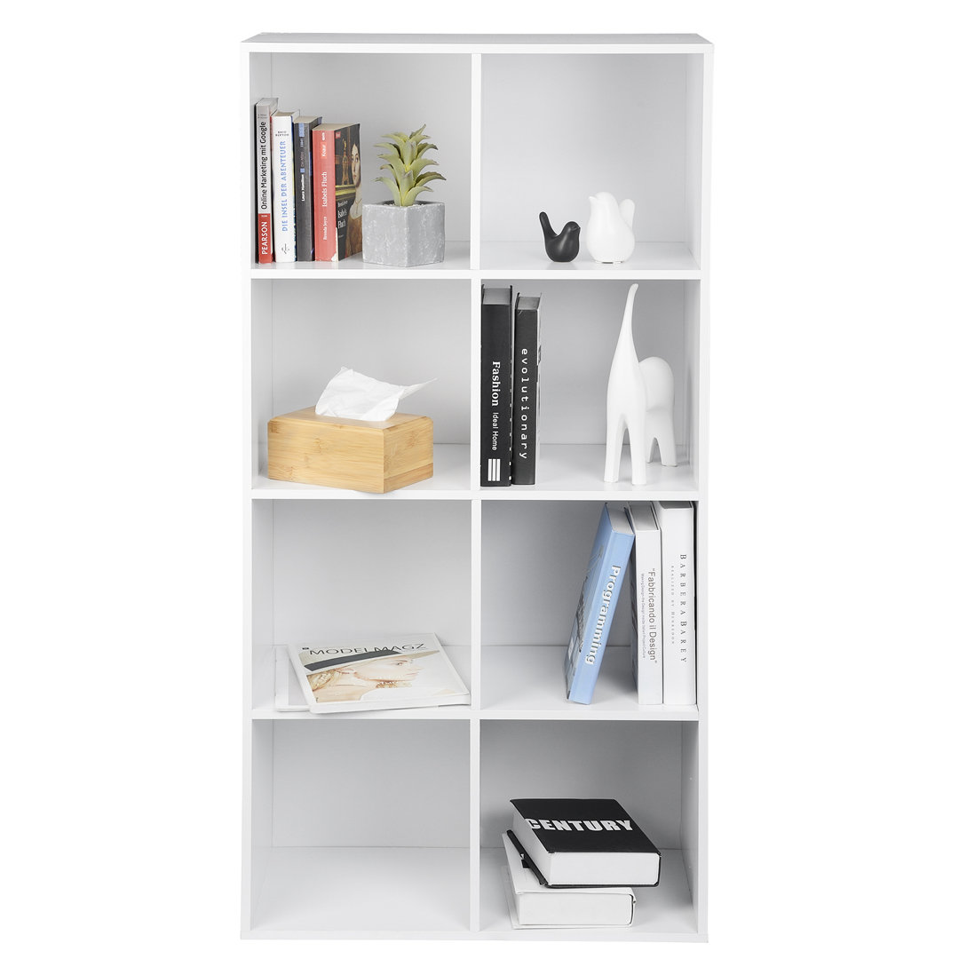 Ebern Designs Drewett bookshelf White 121cm H X 60cm W X 29.5cm D